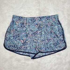 BCBG Floral Blue Shorts Medium